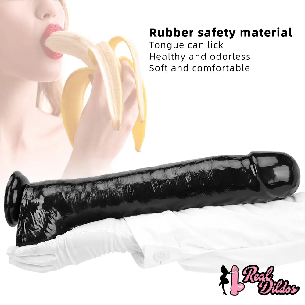 15.74in Extra Big Long Black Dildo Real BDSM Sex Toy For G spot Sex - Real Dildos