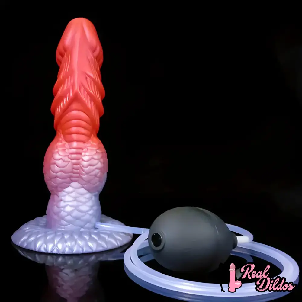 8.27in Fantasy Monster Squirting Dragon Big Silicone Soft Dildo