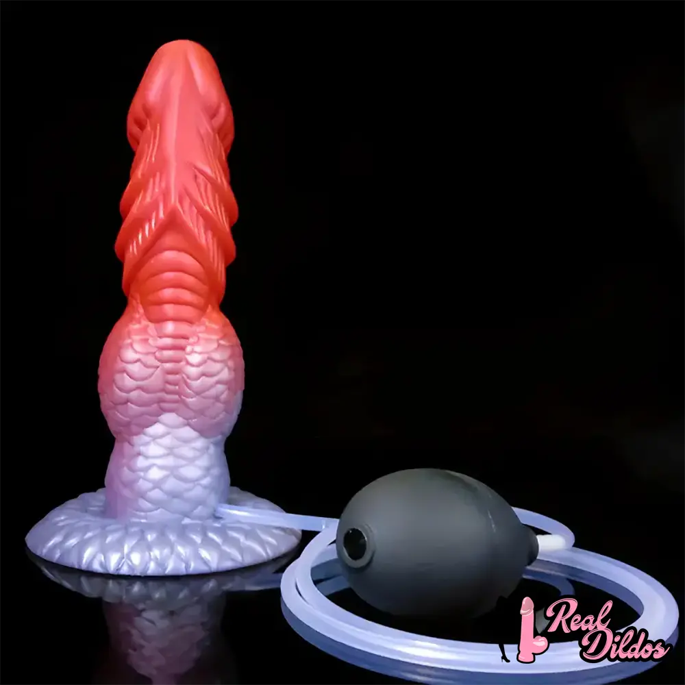 8.27in Fantasy Monster Squirting Dragon Big Silicone Soft Dildo - Real Dildos