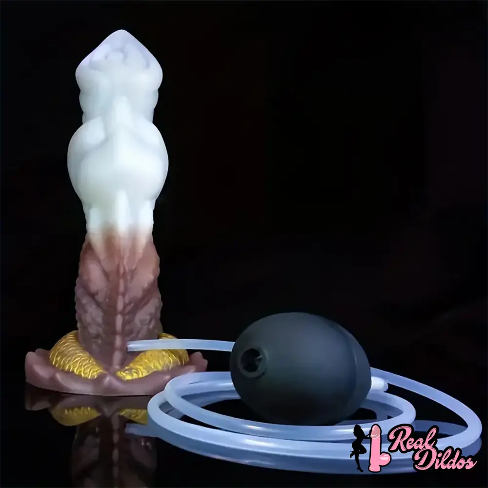 7.87in Lifelike Silicone Soft Monster Squirting Dildo For Anal Expansion - Real Dildos