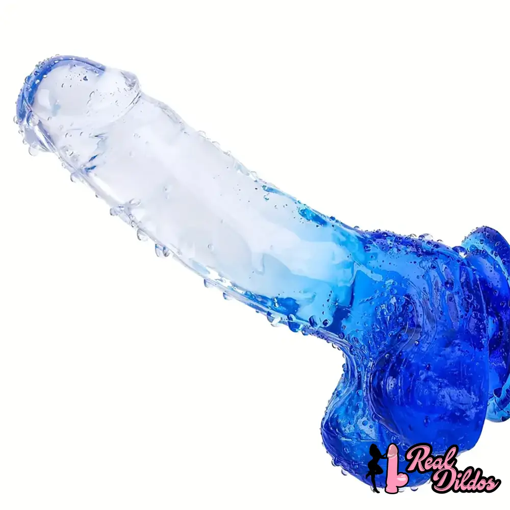 5.9in 7in 7.9in Gradient Color Clear Jelly Real Cock Dildo For G-Spot Sex - Real Dildos