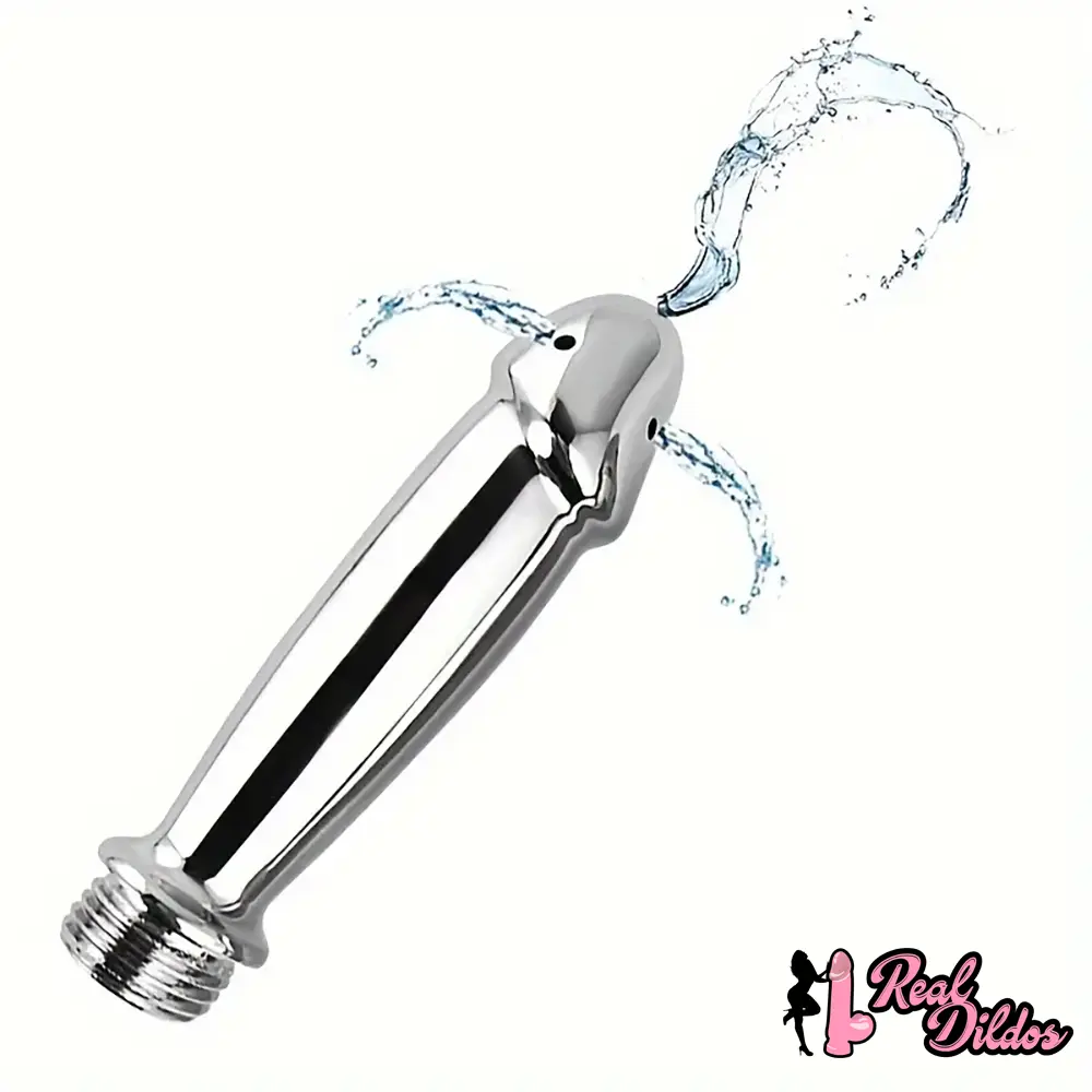 4.05in 4.92in Metal Enema Shower Dildo For Anal Vaginal Cleaner Sex Toy - Real Dildos