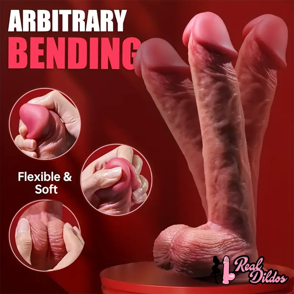 9.05in Realistic Silicone Soft Unisex Big Dildo For Anal Masturbator - Real Dildos