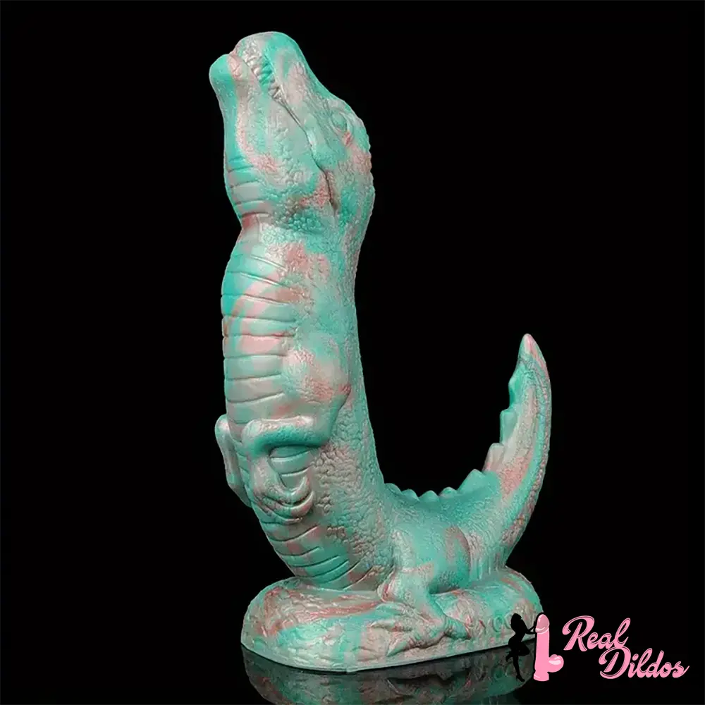 8.66in Fantasy Animal Dinosaur Monster Silicone Thick Soft Dildo For Women
