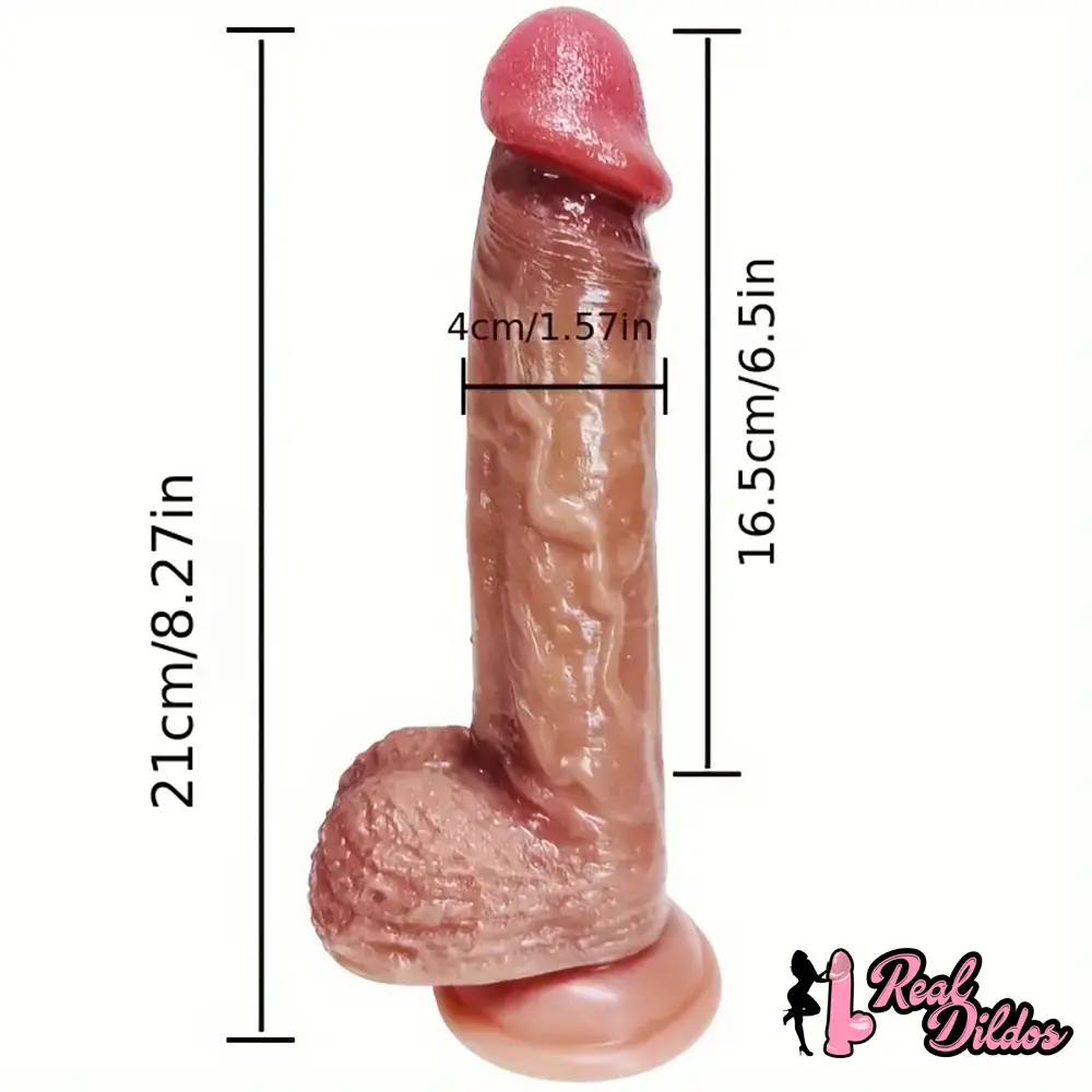 7.09in 8.27in Premium Realistic Silicone Soft Dildo For G Spot Sex - Real Dildos