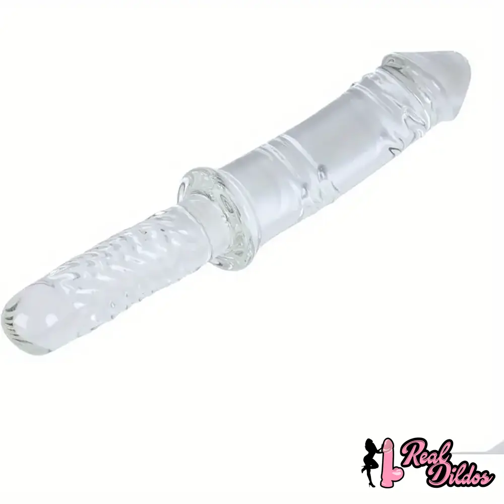 11.4in Realistic Clear Glass Crystal Dildo For Hands-Free G Spot Play