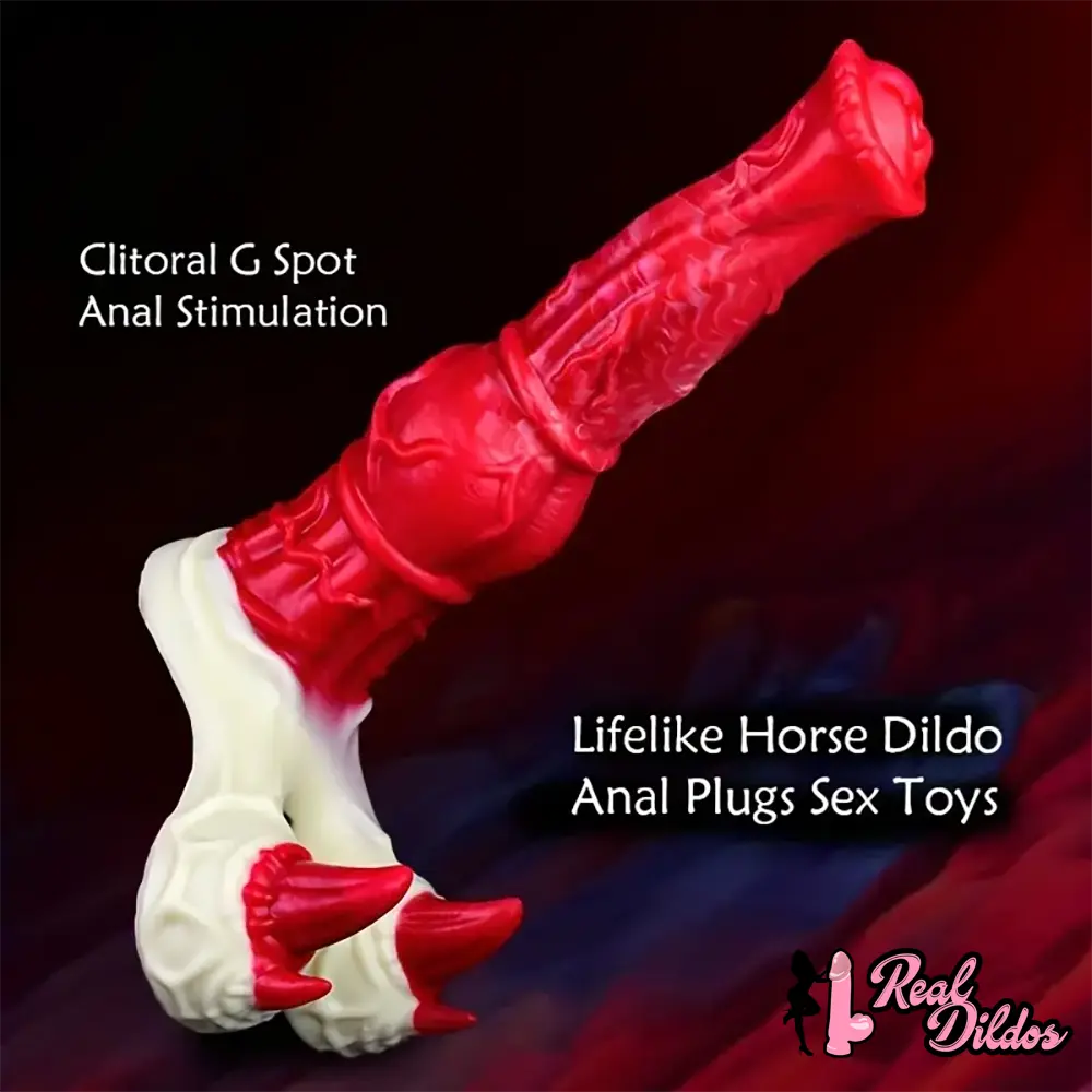 10.01in Big Animal Horse Cock Silicone Soft Cock Dildo For Anus Dilator