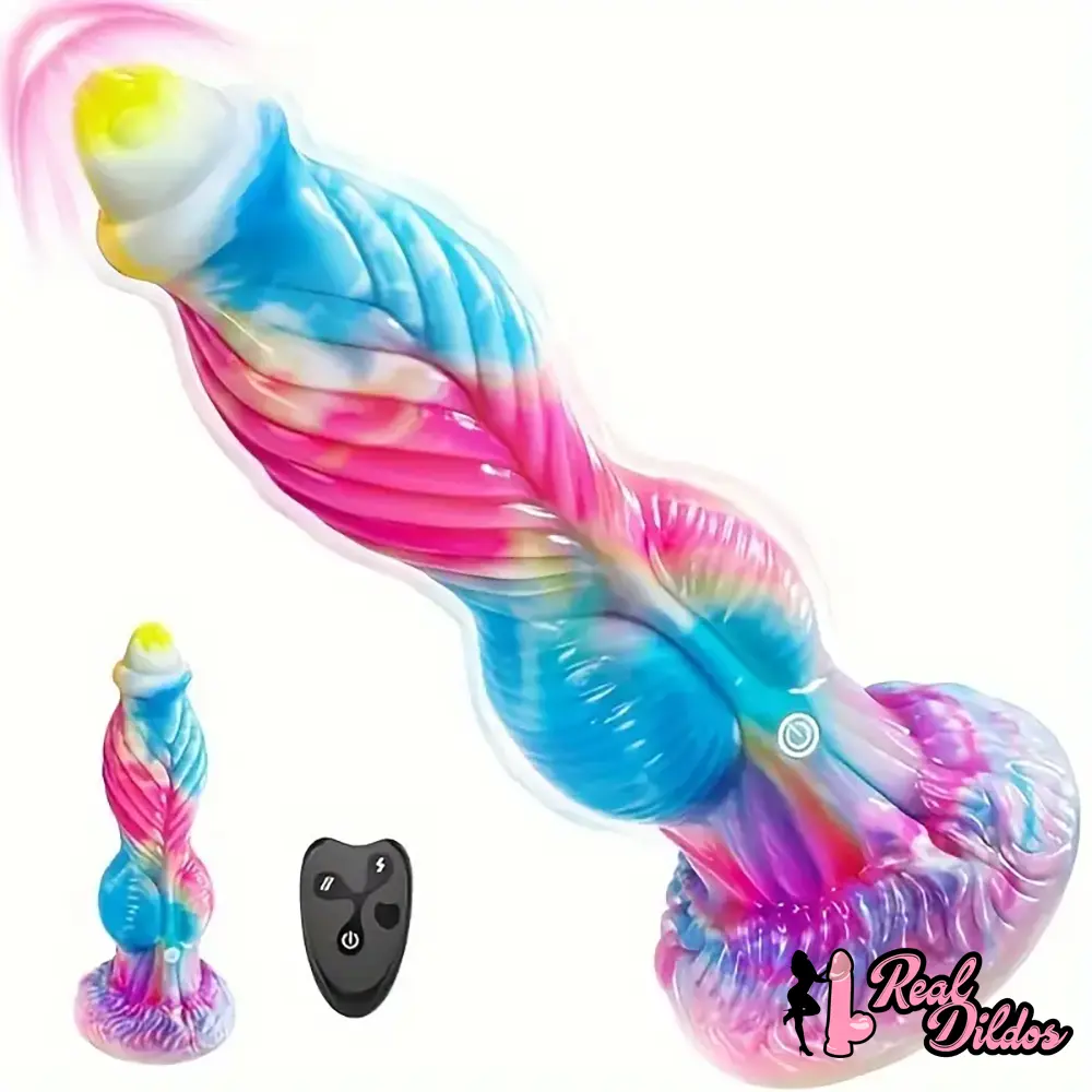 10.2in Fantasy Big Soft Silicone Monster Thrusting Vibrating Dildo - Real Dildos