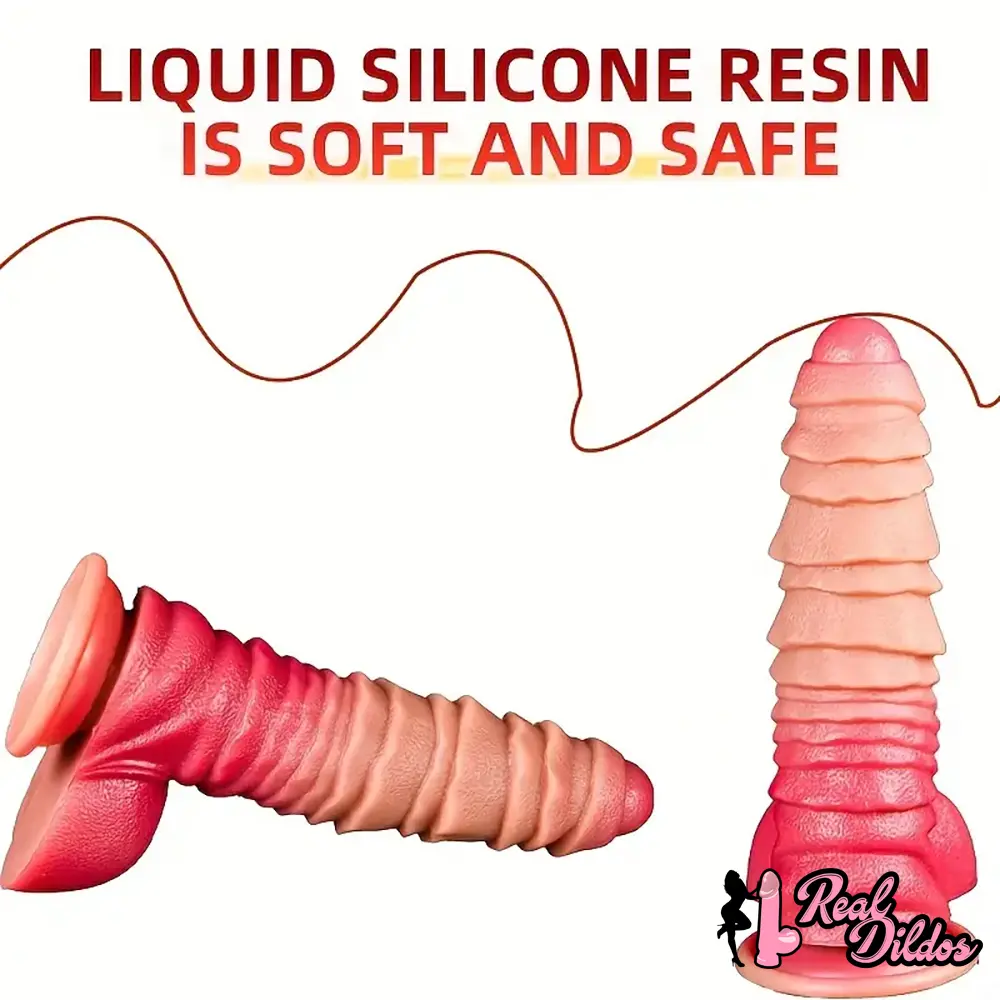 8.26in Liquid Silicone Real Big Soft Dildo For Anal Vaginal Sex Toy - Real Dildos