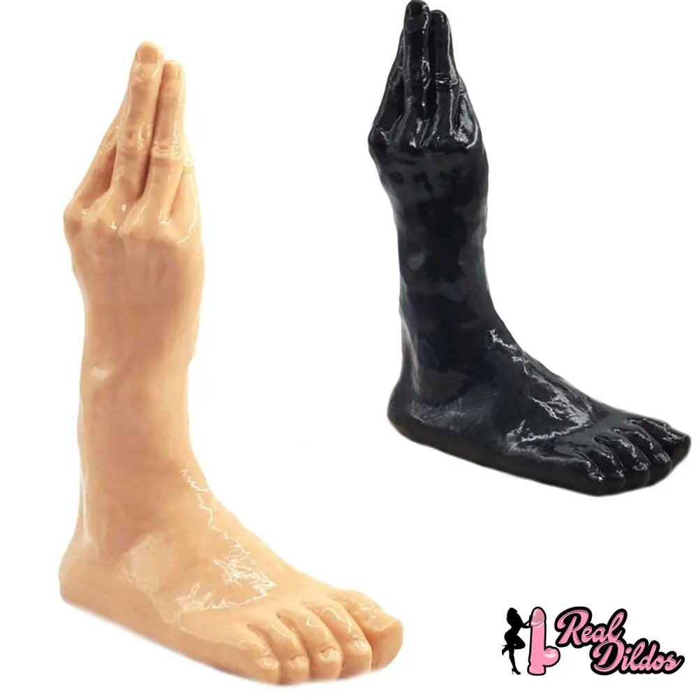 10.4in Fantasy Big Black Hand Fist Feet Dildo For Anal Expansion Sex - Real Dildos