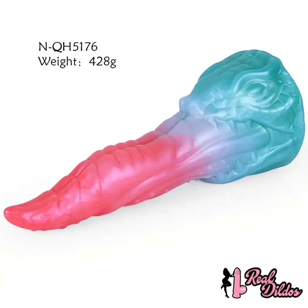 8.18in Dragon Monster Real Silicone Soft Dildo Penis Anal Expander - Real Dildos