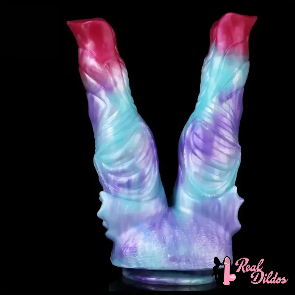 8.7in Silicone Flexible Monster Double Sided Fantasy Dildo For Couples