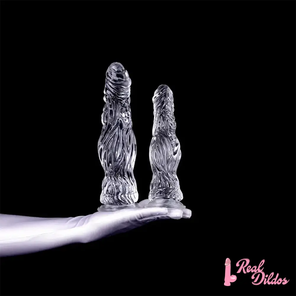 9.5in 10.7in 11.8in Clear Crystal Huge Animal Dildo For Love Sex Toy - Real Dildos