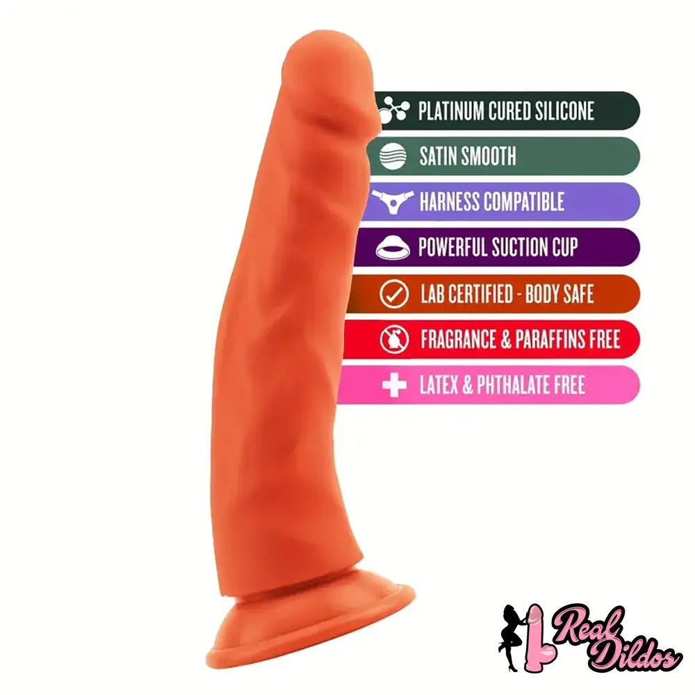 8.27in Soft Big Real Looking Silicone G Spot Dildo For Sex Toy User