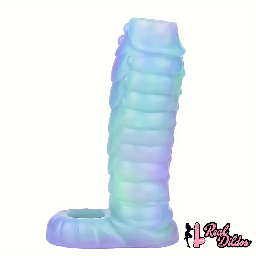 5.39in Lifelike Silicone Soft Dildo Sleeve Snake Luminous Penis Extender