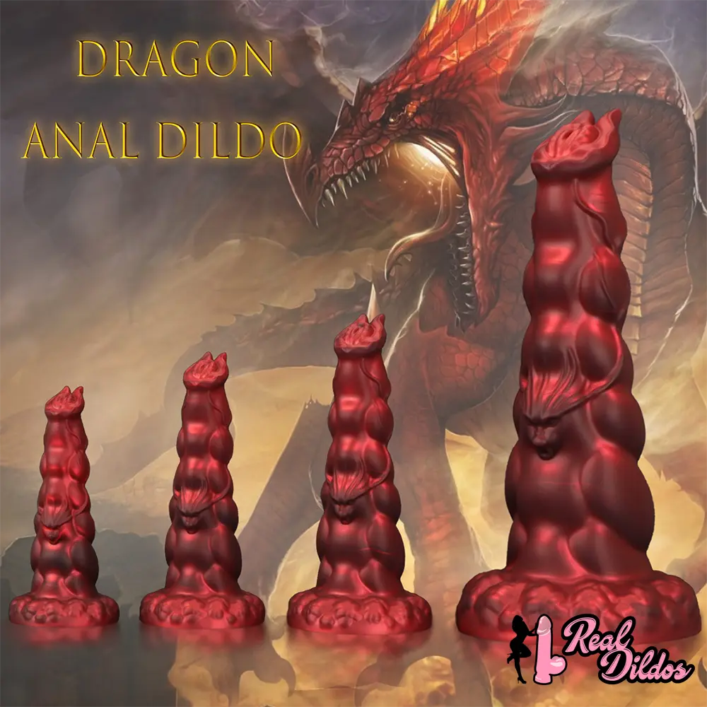 8.07in 9.25in 10.55in 12.59in Fantasy Dragon Silicone Big Soft Dildo - Real Dildos