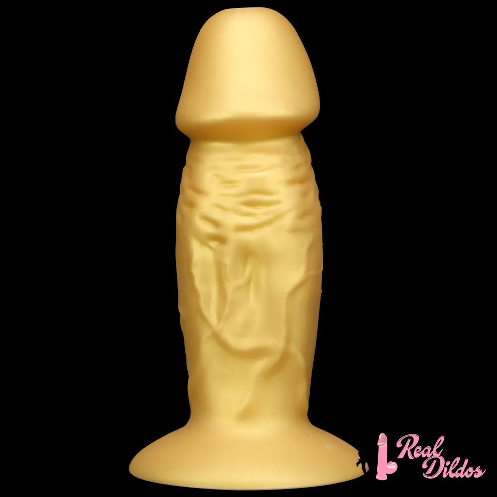 13.38in Super Long Big Silicone Soft Gold Dildo With Suction Cup - Real Dildos