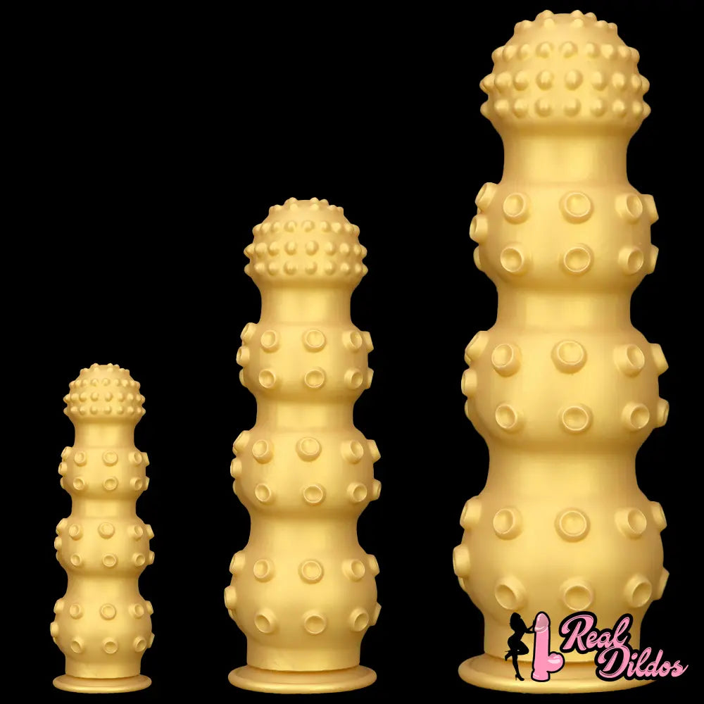 6.7in 9.84in 13.38in Gold Silicone Animal Octopus Large Dildo Butt Plug - Real Dildos