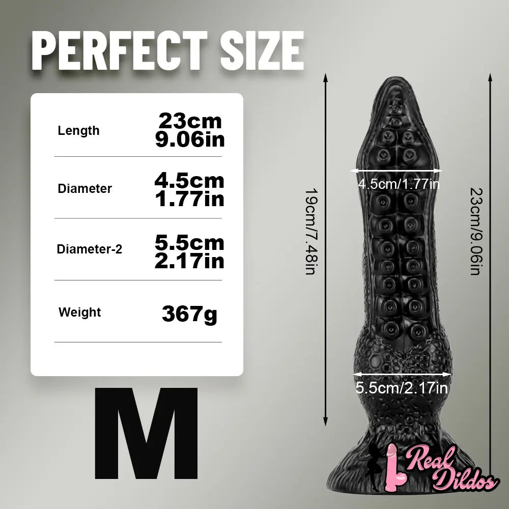 7.08in 9.06in 10.24in 11.81in Big Fantasy Tentacle Octopus PVC Dildo - Real Dildos